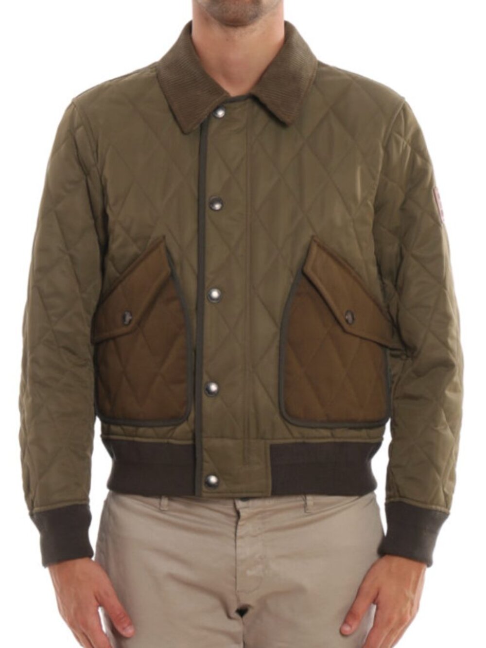 NWOT Burberry Chilton Diamond-Quilted Thermoregulated Bomber Jacket Dark Green